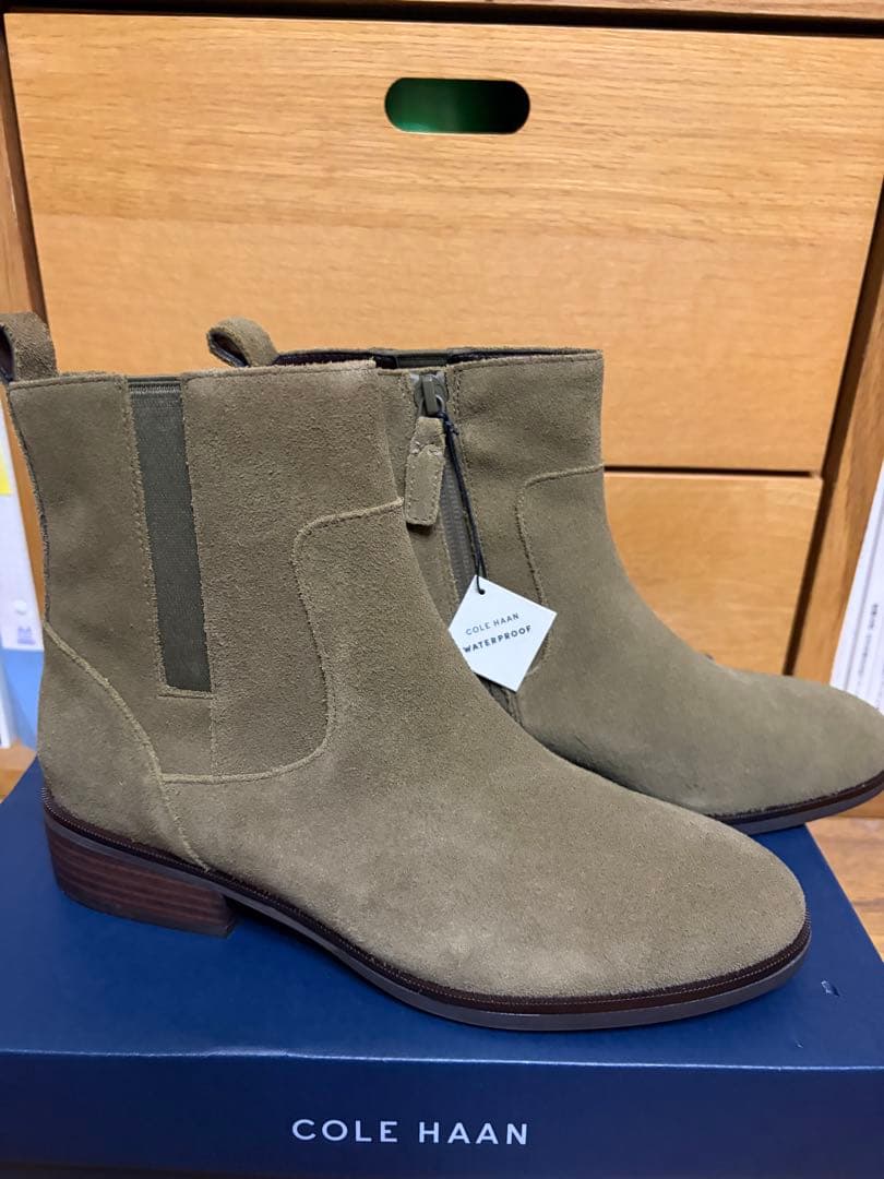 コールハンCole Haan スエードブーツ　LEIGHTON CHELSEA コール ハーン COLE HAAN ゼログランド シティ ウェッジ ブーツ