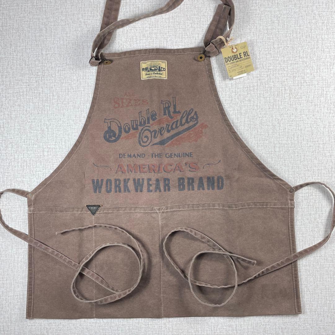 RRL ビンテージ加工　エプロン 贈り物にも【RRL Ralph Lauren】ヴィンテージ風 多機能エプロン (RRL