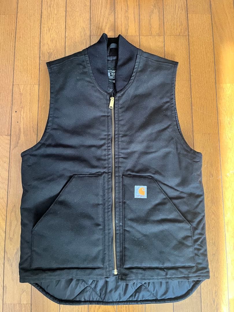 【美品】Carhartt V01 ダックベスト 黒 S メキシコ製 carhartt - 極美品❗️メキシコ製 Carhartt カーハート ダックベスト