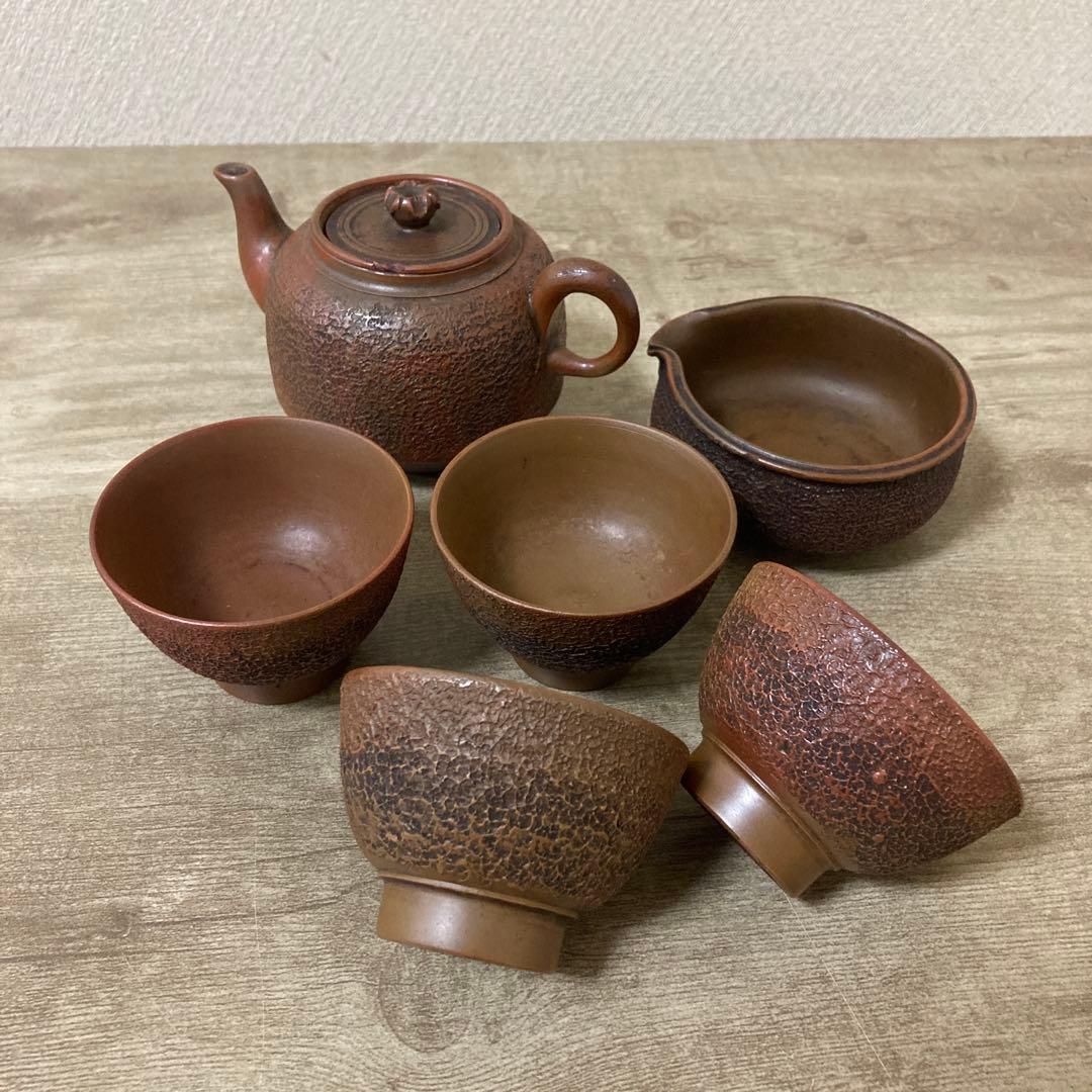古備前　香山　小茶器揃え　時代　急須　湯冷し　湯呑み5 明治〈検 常滑　朱泥 2026年最新】香山窯の人気アイテム - メルカリ