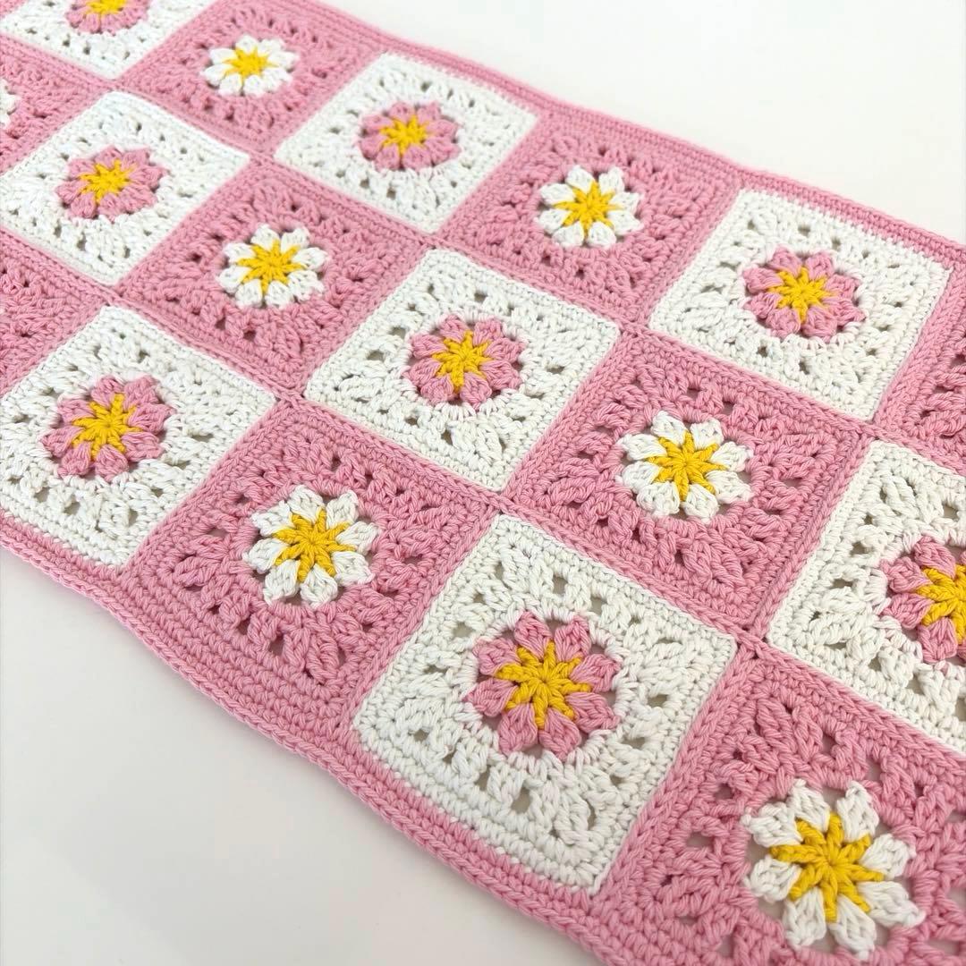 ハンドメイド】 グラニースクエア マルチカバー マット - メルカリ