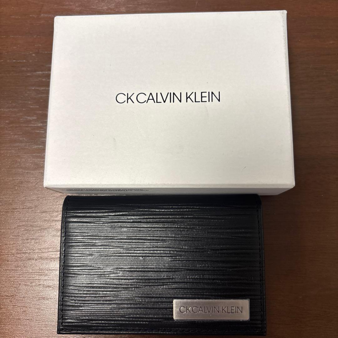 【新品未使用】CK   ブラック名刺入れ名刺ケース Calvin Klein（カルバン・クライン） 名刺入れ カードケース メンズ