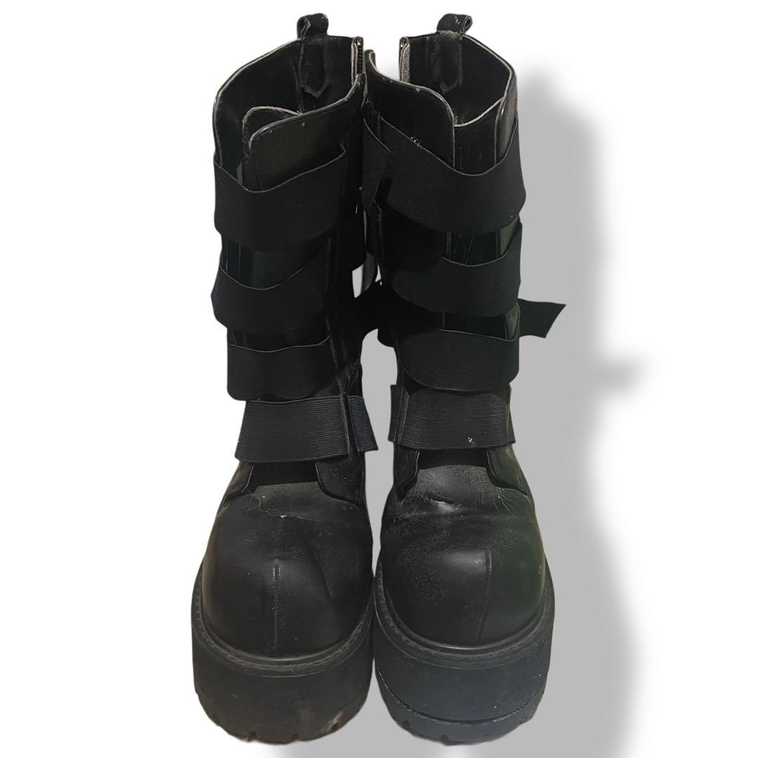 M*︎様 と*や様 90s koji kuga 同型 ベルクロブーツ 久我浩二 Yahoo!オークション - Koji Kuga Lace-up Platform Leather Boots コー