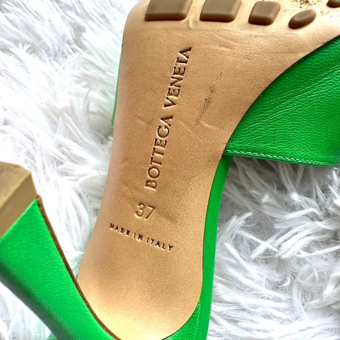 BOTTEGA VENETA サンダル 37 ミュール ラムスキン グリーン - メルカリ