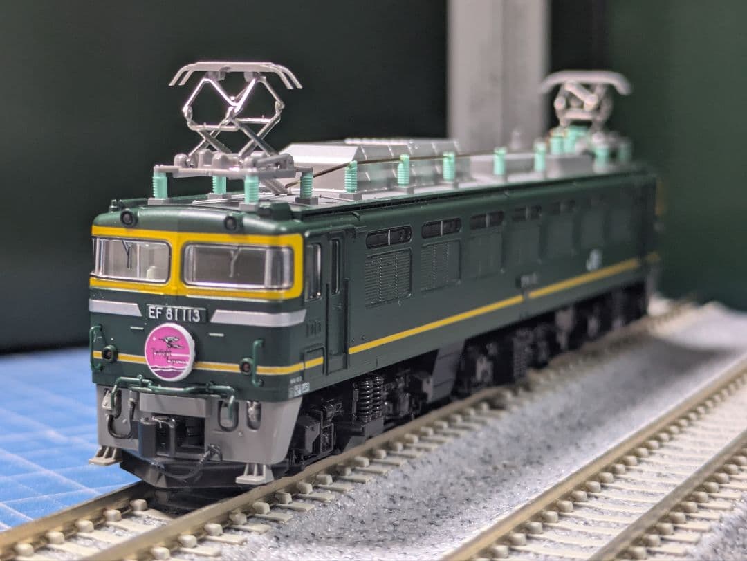 値下げ中！3066-2 EF81 トワイライト色 KATO 加工品 EF81 トワイライトエクスプレス色が入線しました。KATO 3066-2