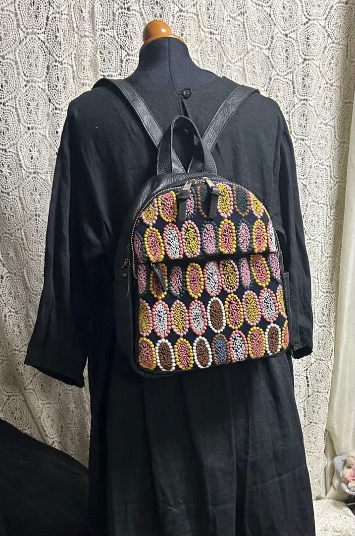 専用50923Bミナペルホネンハーフハンドメイド本革リュック タルト リュック “life puzzle” | mina perhonen (Baby&Kids)/ミナ