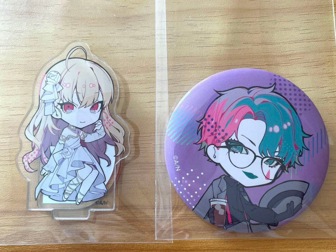 にじさんじ 鷹宮リオン ジョー力一 スイパラ カフェ 缶バッジ アクスタ