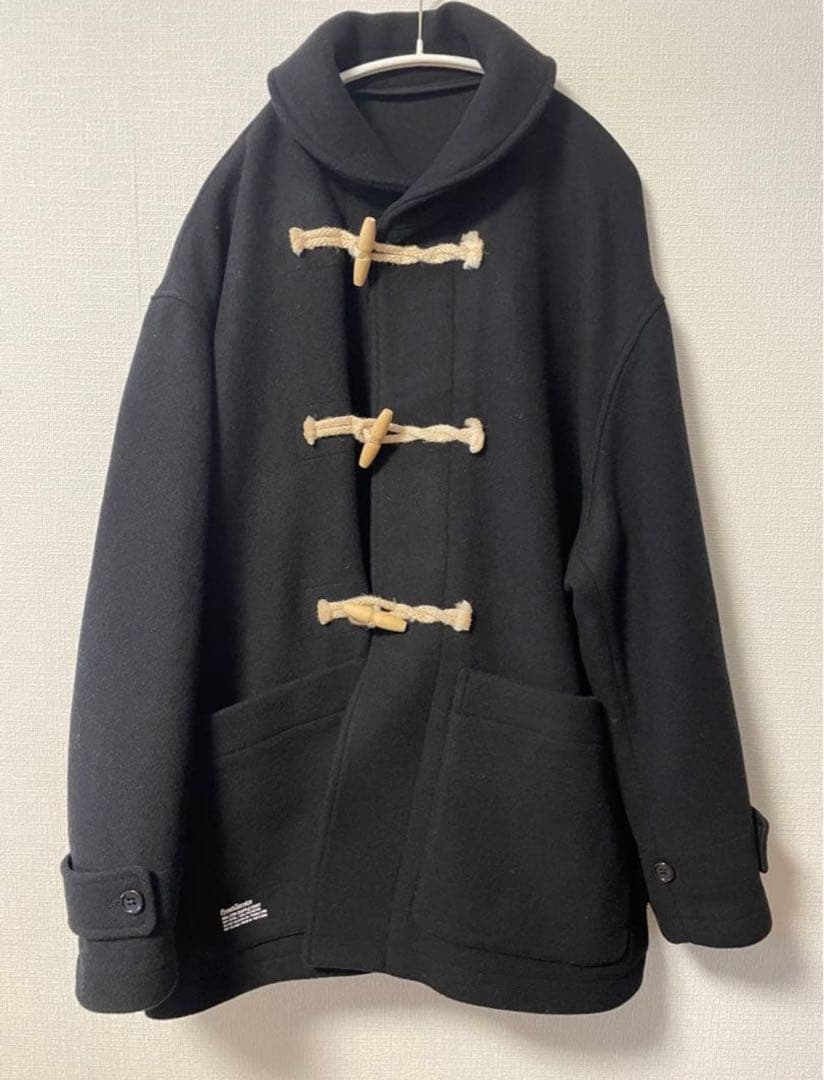 FreshService MELTON DUFFLE COAT L ブラック FreshService - MELTON DUFFLE COAT | HUMAN and THINGS