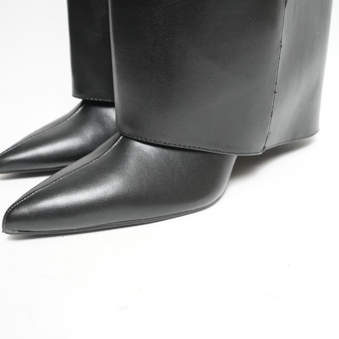 新品未使用タグ付き】ZARA ザラ ハイヒールゲーターブーツ 23 eu35