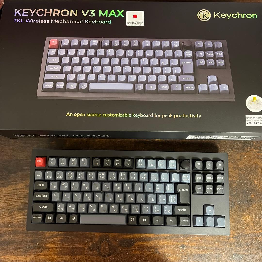 keychron V3 MAX JIS バナナ軸 かな印字あり Keychron V3 MAX QMK ワイヤレスカスタム・メカニカルキーボード