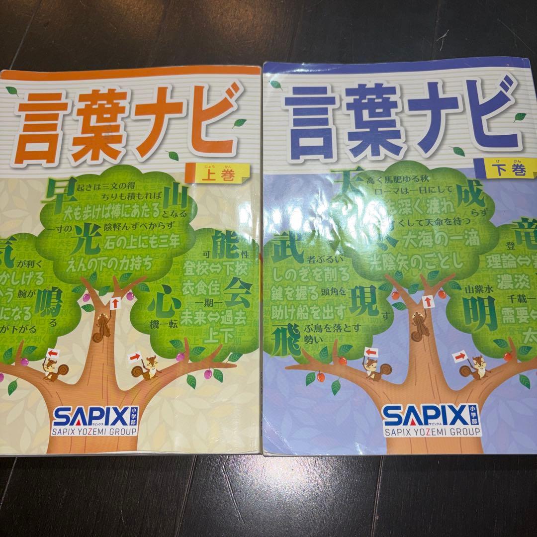サピックス 言葉ナビ 上巻下巻セット SAPIX - メルカリ