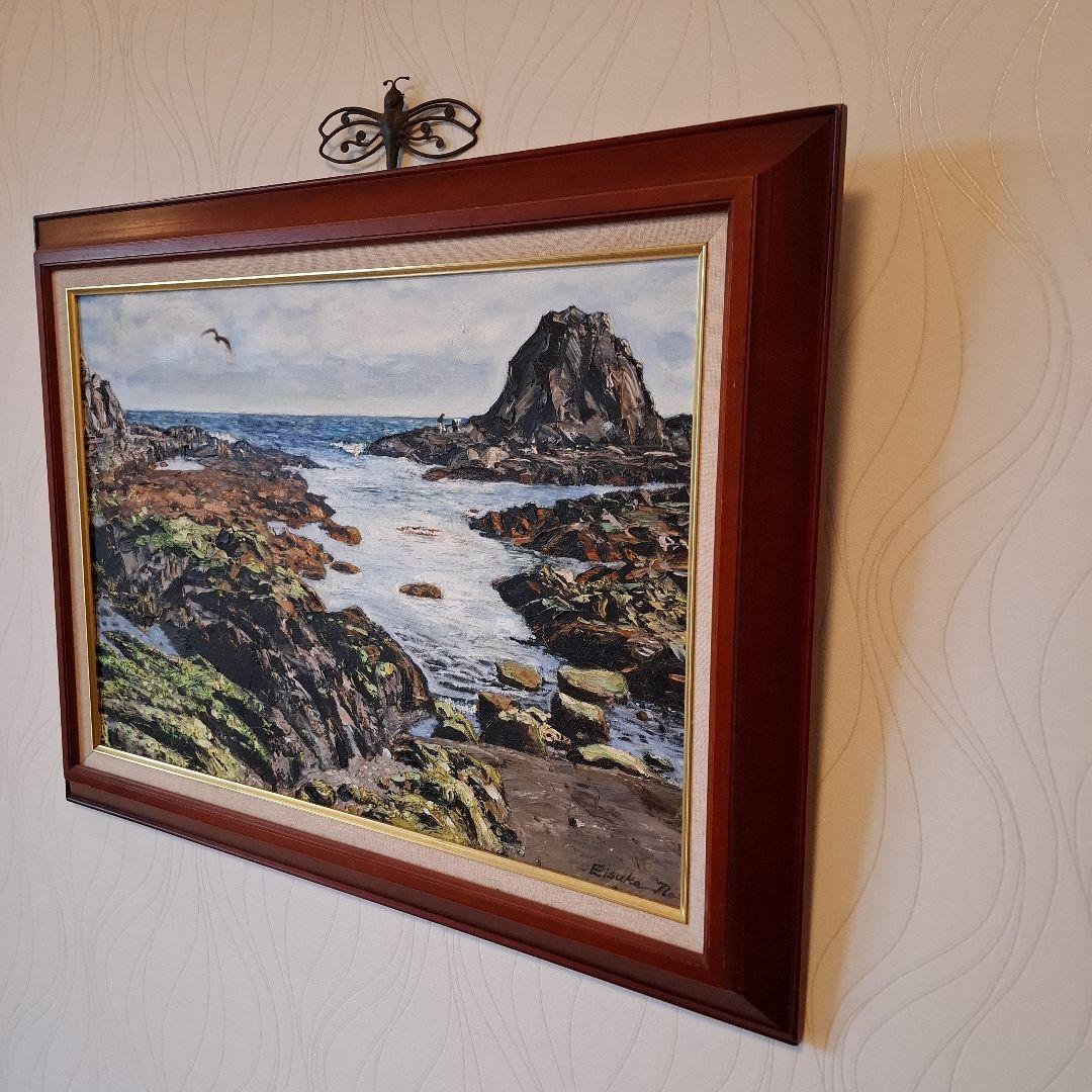 油絵 早春の磯 大平洋黒潮 M 15 - メルカリ
