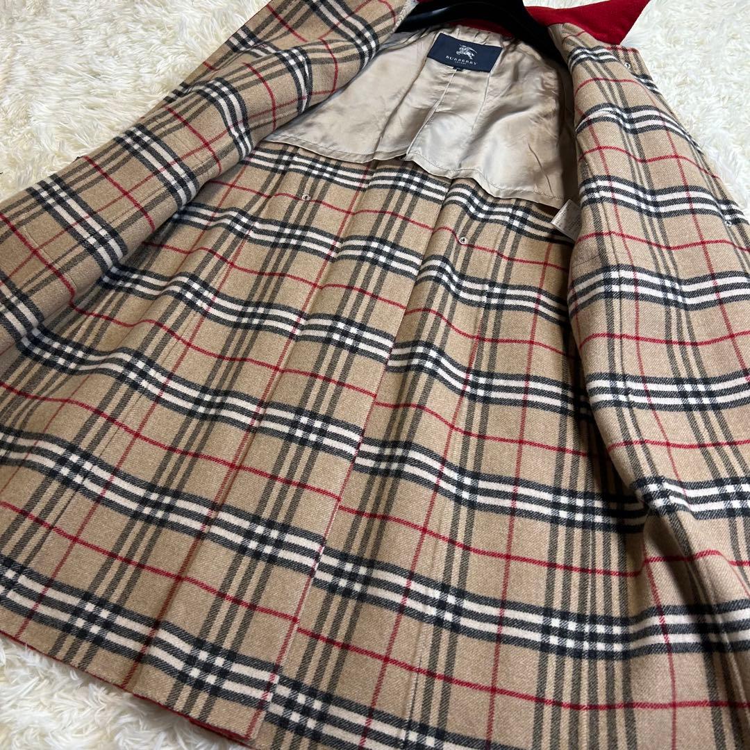 バーバリーロンドン カシミヤ ダブルフェイス ロングコート ノバ