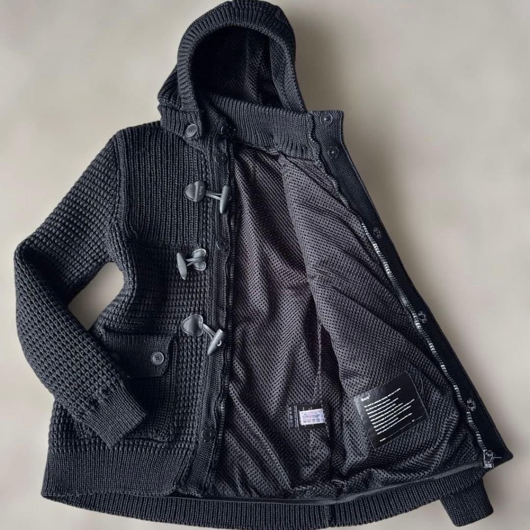 ✨美品✨バーク　ニットダッフルコート　ブラック　フード　秋冬　編み込み　2way 楽天市場】【10%offクーポン】ダッフル コート レディース カシミヤ