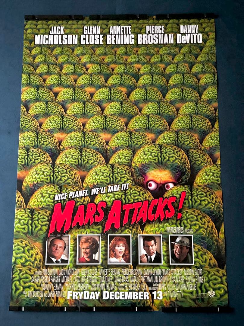 マーズ・アタック！　USオリジナル映画ポスター Yahoo!オークション - ポスター大型『 マーズ・アタック 』（1996年）