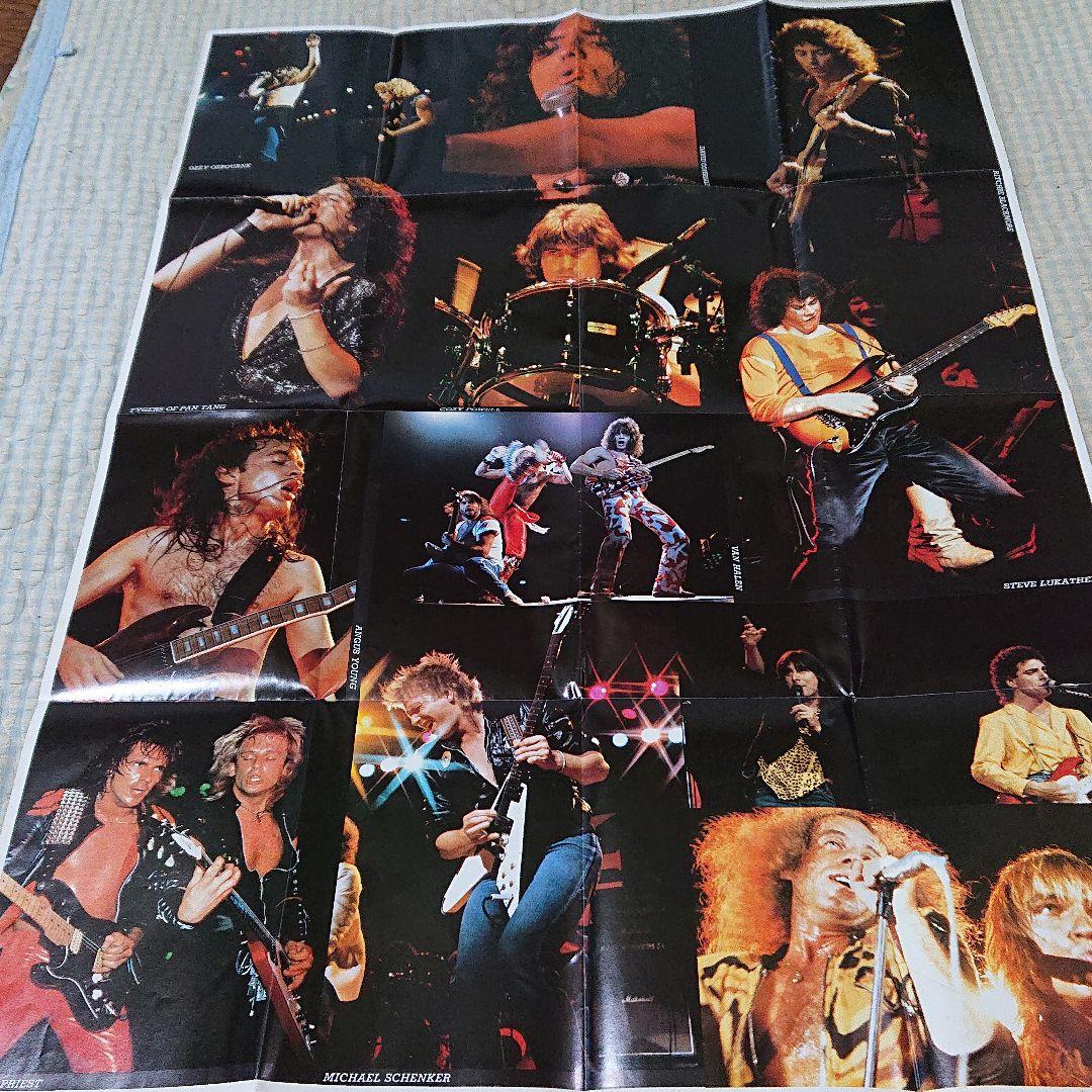 ポスター 1982年 ミュージックライフ 付録 2面 リッチー・ブラックモア リッチー・ブラックモア公式写真集（撮影：ロス・ハルフィン）が