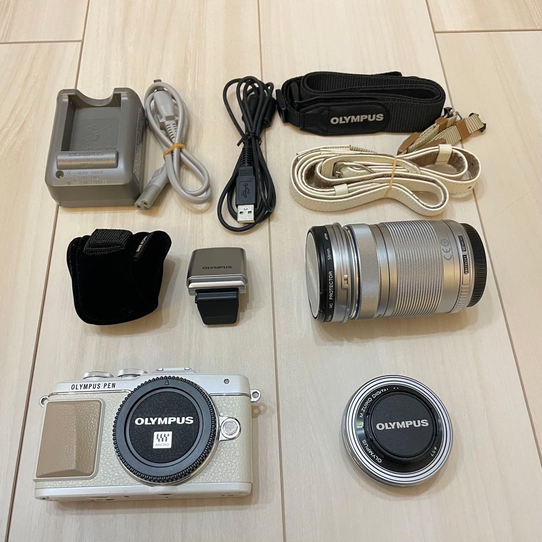 【美品】Olympus PEN Lite E-PL7 ミラーレスカメラ オリンパス OLYMPUS PEN Lite E-PL7 14-42mm EZレンズキット [ホワイト