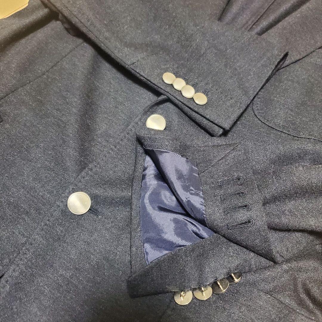 サルヴァトーレフェラガモ ウールジャケット 紺 48 Salvatore