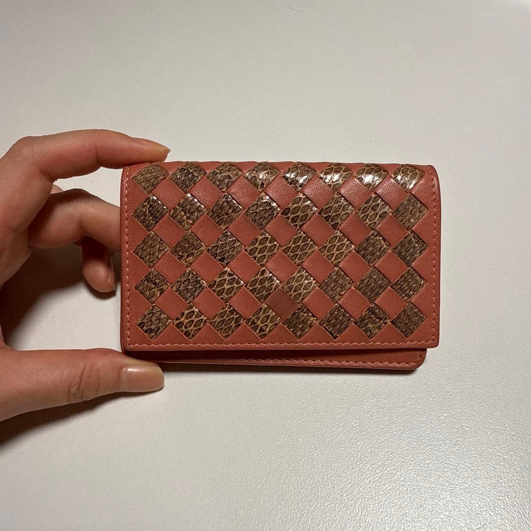 ボッテガ/名刺入れ/ピンク ピンク系 BOTTEGA VENETA(ボッテガヴェネタ) カードケース・名刺入れ