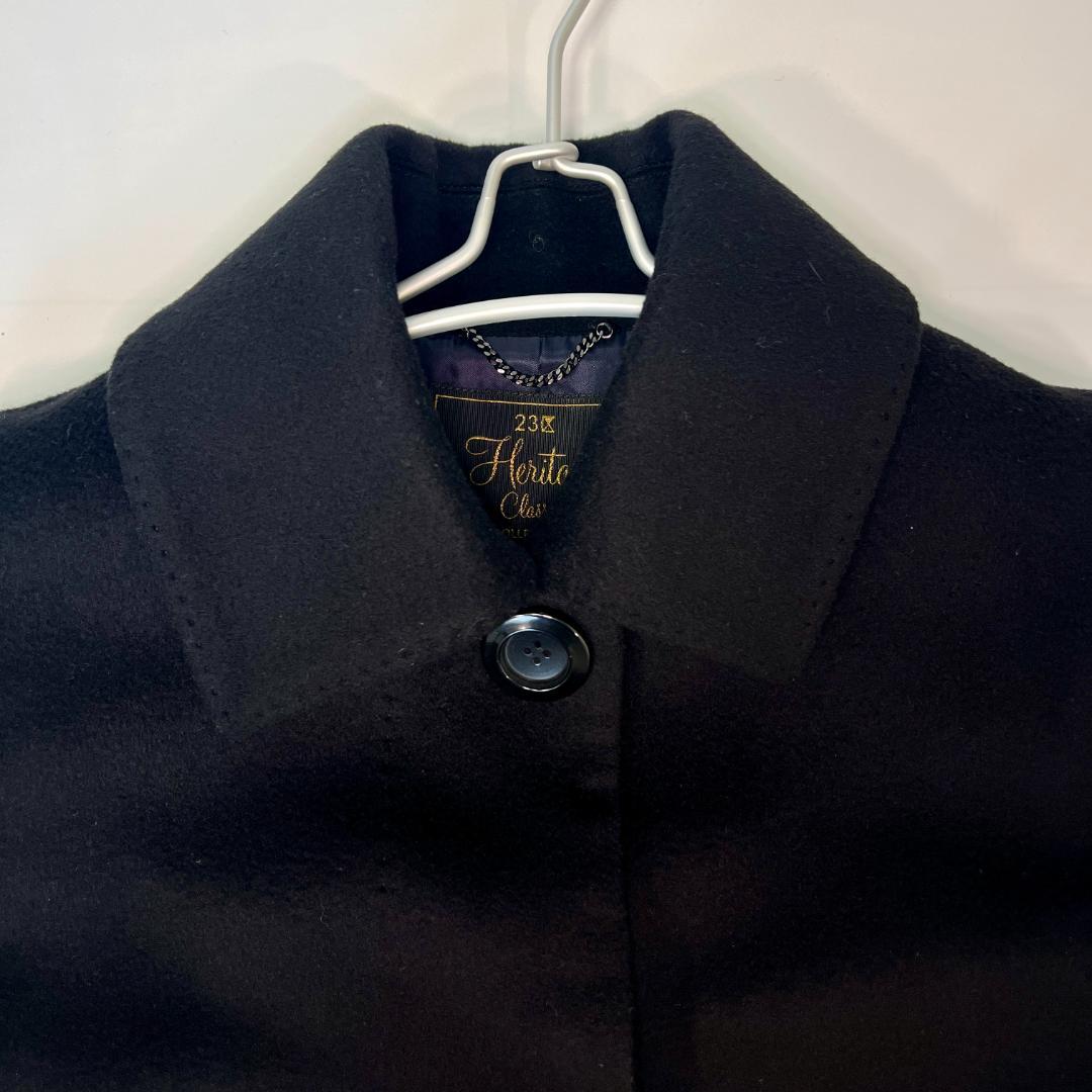 23区 Aライン ウールコート ロロピアーナ 黒 Mサイズ