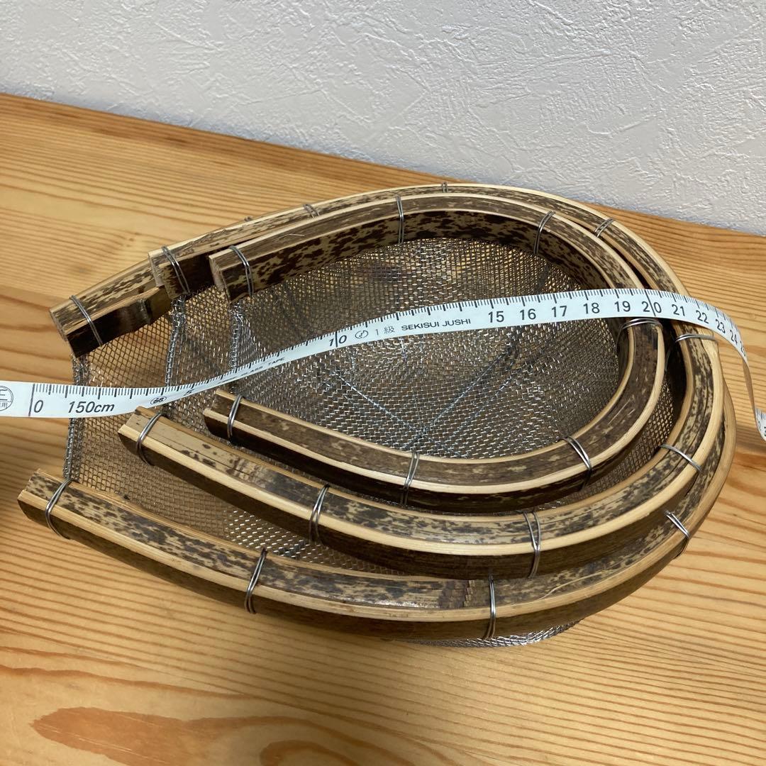 廃盤 虎竹 水切ステンレスざる 竹虎 希少 未使用 3個セット ザル
