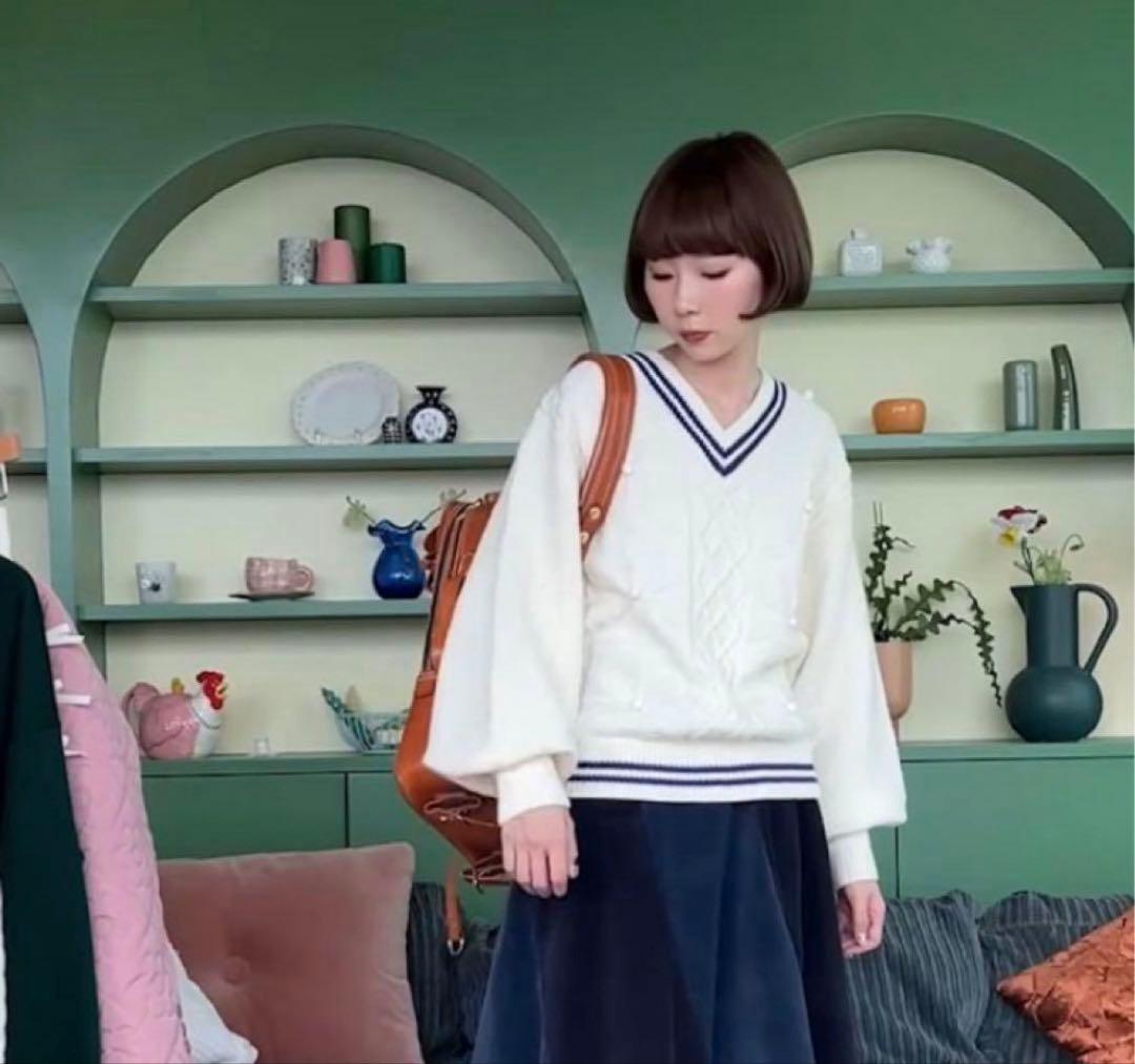 POPPYフラワーラインニット あさぎーにょ - メルカリ