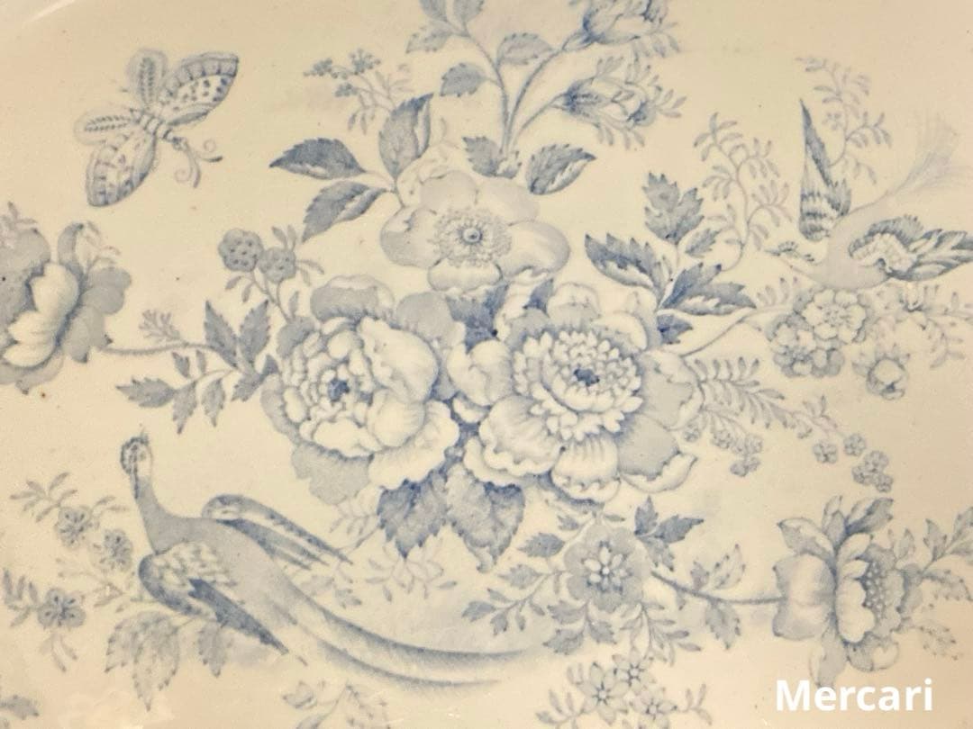 【レア】ヴィクトリアン　アジアティックフェザンツオーバル　大皿　38.5cm