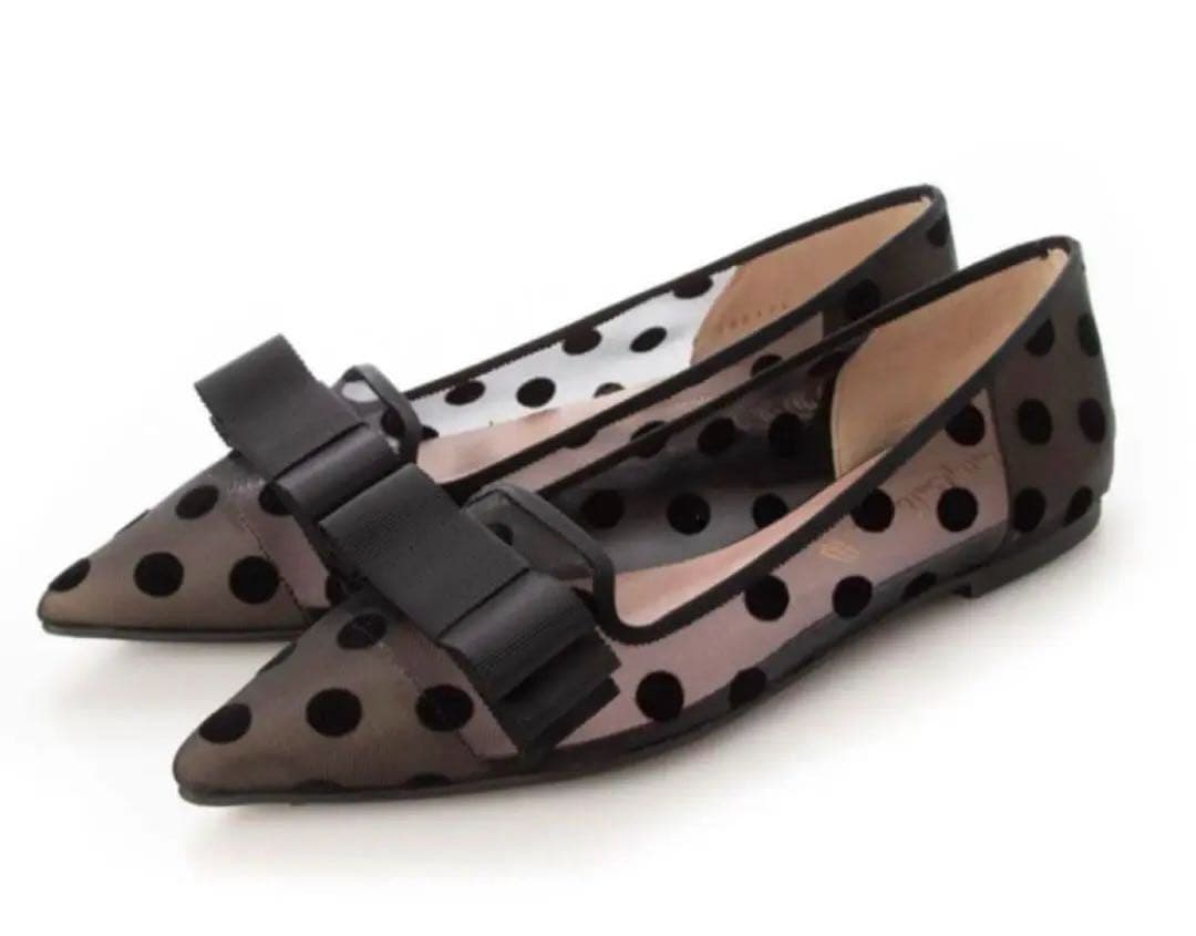 Pretty Ballerinas ブラックドット フラットシューズ レディース フラットパンプス -Pretty Ballerinas(プリティ