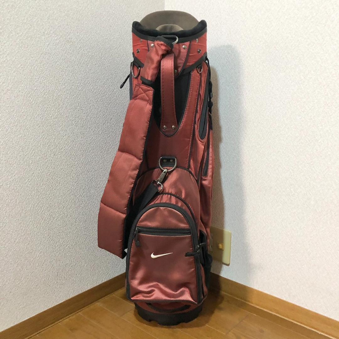 希少】 NIKE ナイキ ゴルフ キャディバッグ カート型 6分割 レッド