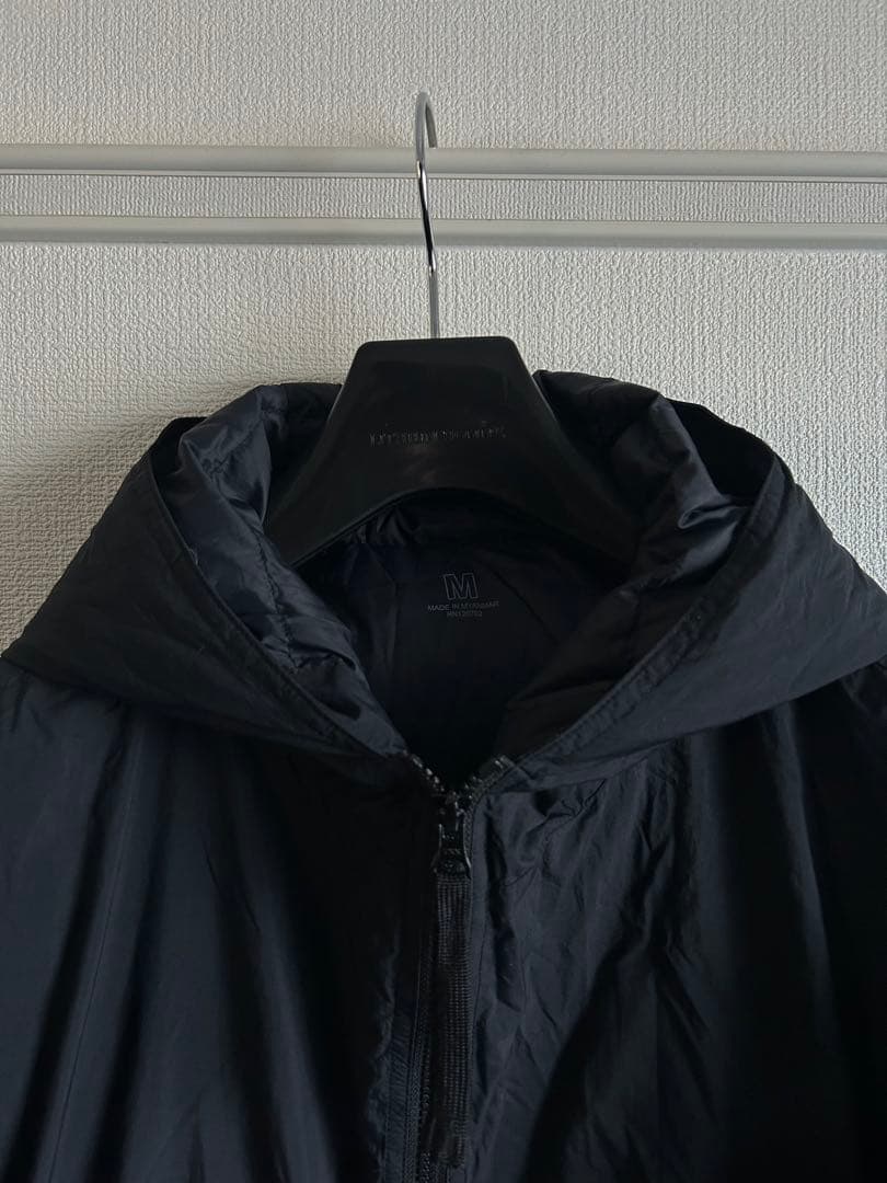 MUJI LABO】23aw即完撥水フード付きダウンジャケット黒ブルゾン尾花期