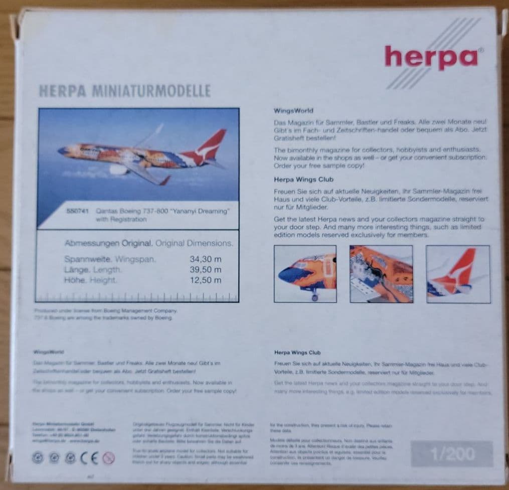 ☆希少☆ カンタス航空 B737-800 特別塗装機 - メルカリ