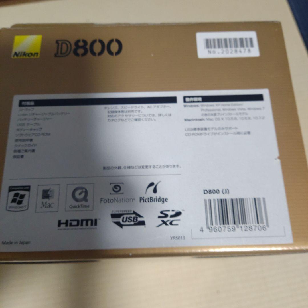 ☆極美品☆Nikon D800 デジタル一眼レフカメラ ボディショット数5450
