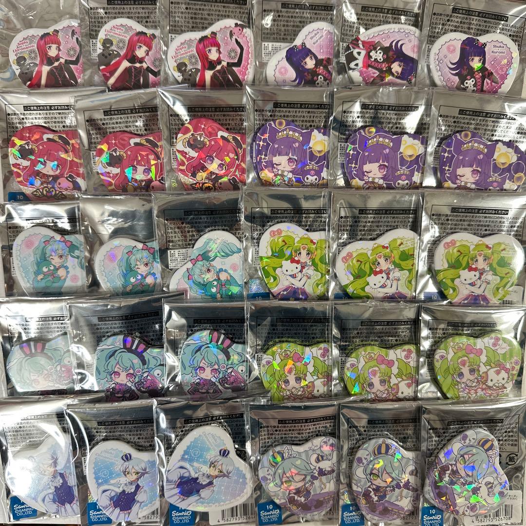 プリパラ　サンリオコラボ　缶バッジ　セット 全種セット】「プリパラ」トレーディンググリッター缶バッジ（全10種