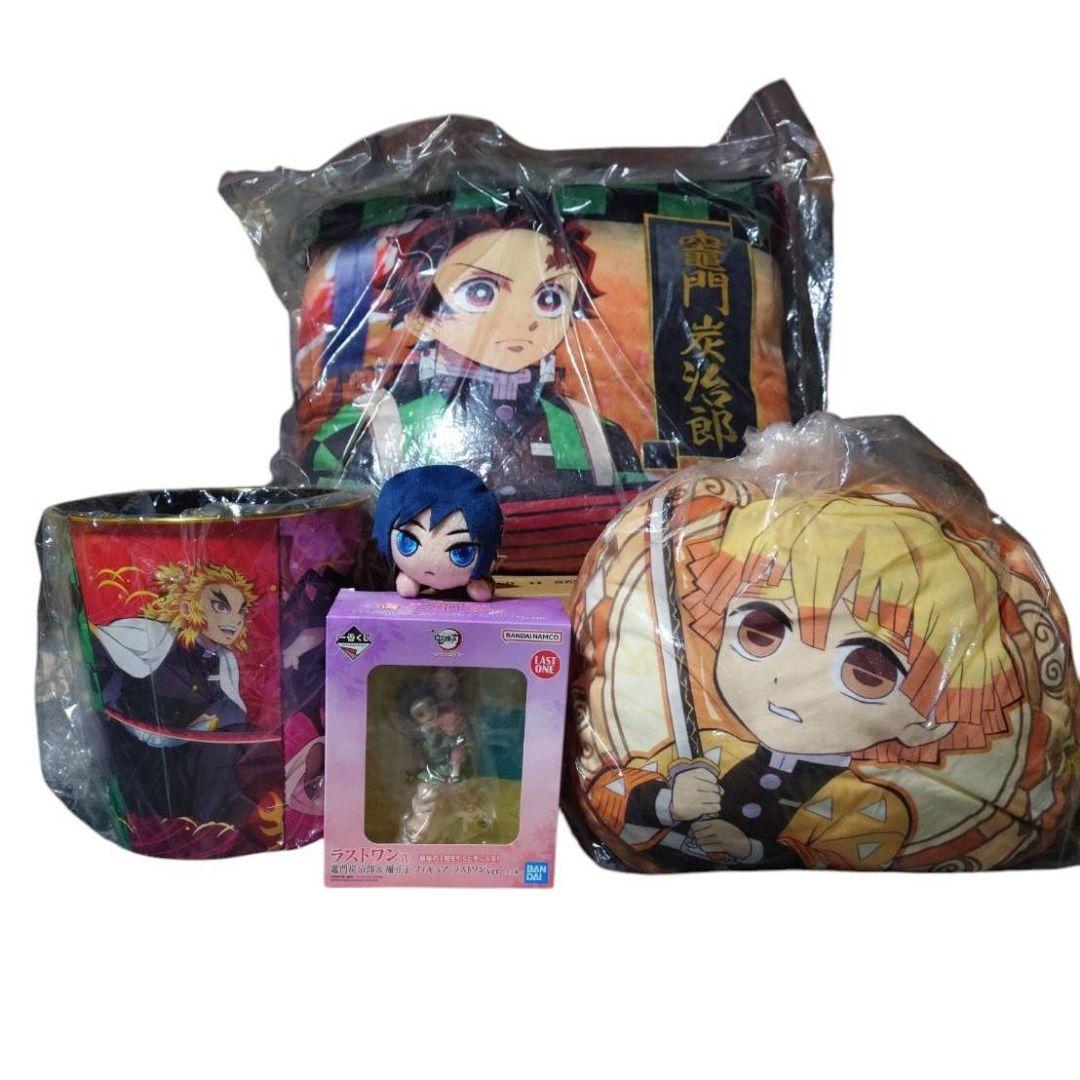 鬼滅の刃 一番くじ ラストワン賞 竈門炭治郎 禰豆子 クッション 座布団 5点 鬼滅の刃 禰豆子 フィギュア 一番くじ ラストワン賞 B賞 2