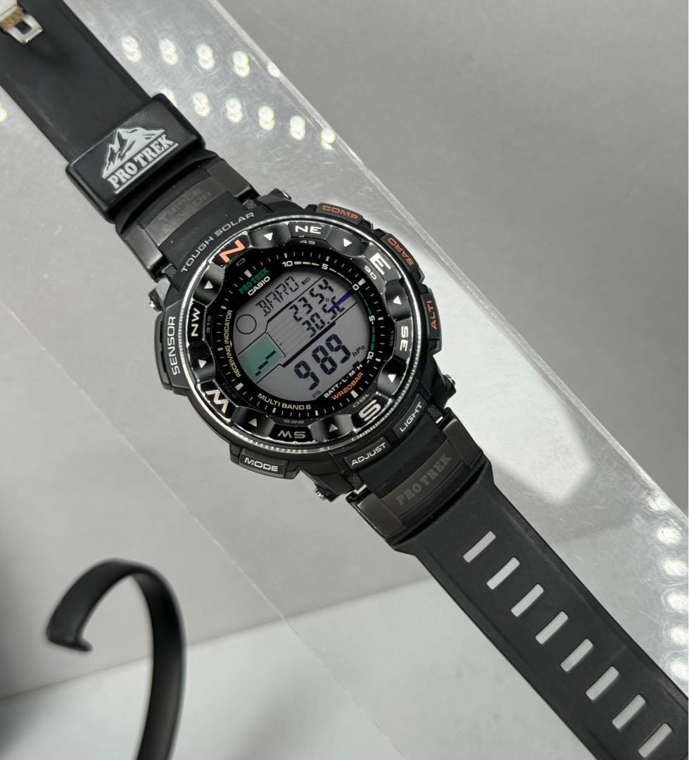 極美品 CASIO PROTREK PRW-2500 電波ソーラー ブラック - メルカリ