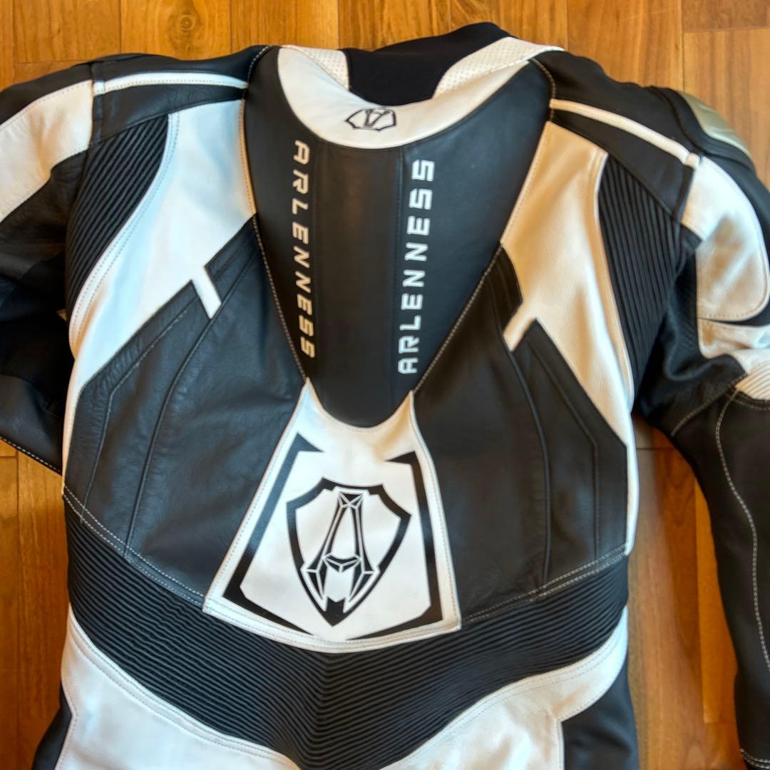 最終値下げ アレンネス 革ツナギ レーシングスーツ 黒白 サイズ54