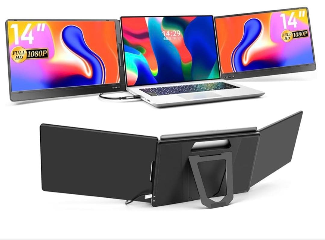 モバイルモニター 14インチ KOGODA 11.6~15.6ノートパソコン用 Amazon.co.jp: KOGODA トリプルモニター 14インチ モバイルデュアル