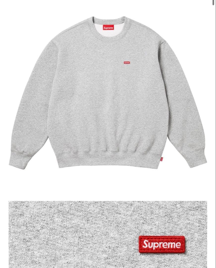 25fw supreme Small Box Crewneck L ヘザーグレー
