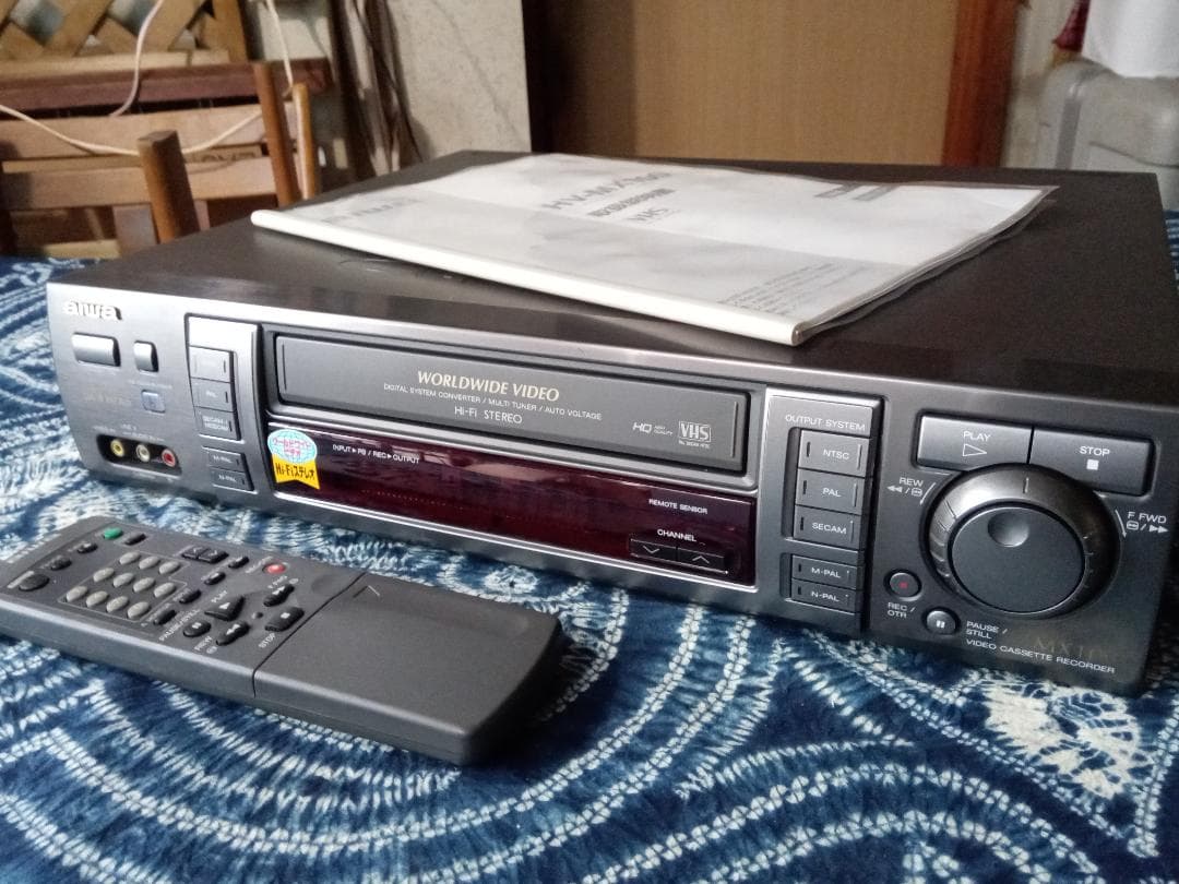 【ジャンクですが美品】ワールドワイドビデオ aiwa HV-MX100VHS AIWA アイワ VHS Hi-Fi STEREO ビデオデッキ ジャンク品 - メルカリ