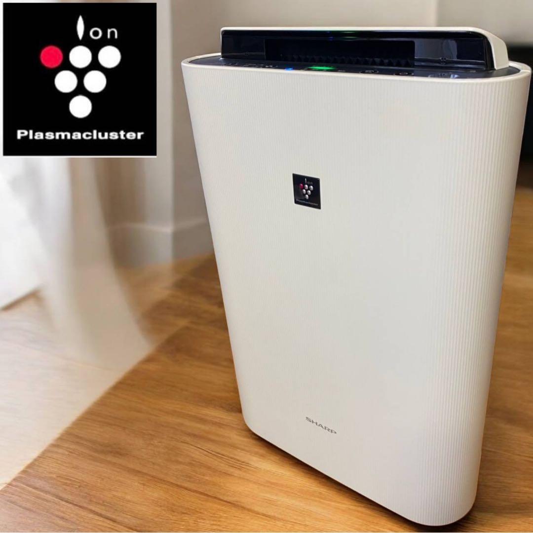 SHARP 加湿空気清浄機 KC-J50-W 2019年製 動作品 KC-J50-W 加湿空気清浄機 ホワイト系 [適用畳数：23畳 /最大適用畳数