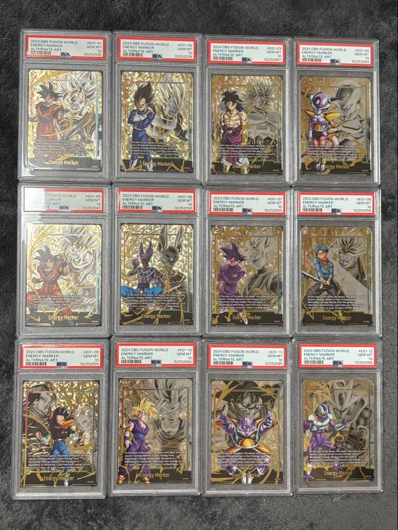 【PSA10】ドラゴンボール 英語 エナジーマーカー パラレル コンプ PSA10鑑定済〕エナジーマーカー(パラレル/孫悟空/カラー)【☆】{E01-01}