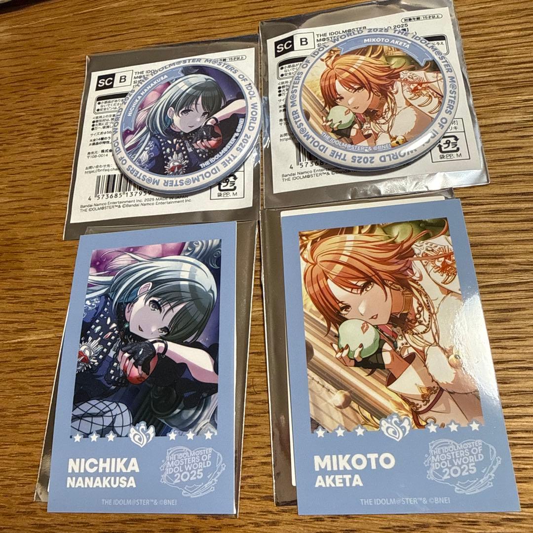 MOIW 2025 シーズ 緋田美琴 七草にちか 缶バッジ チェキ風カード