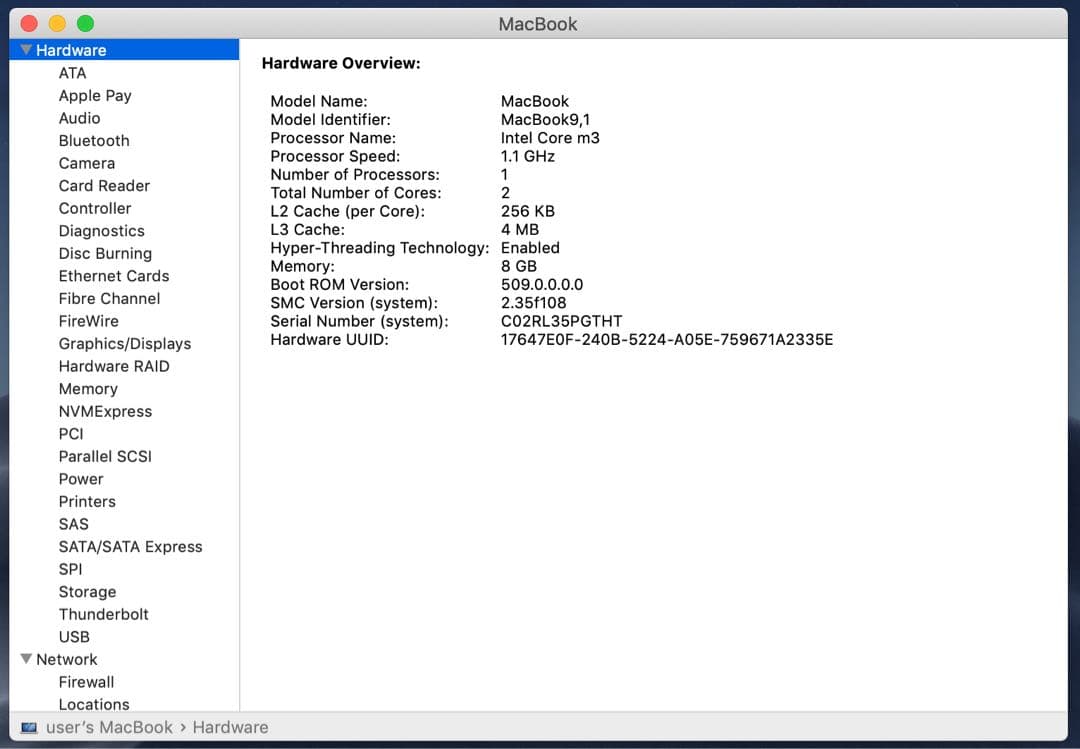 MacBook本体 MacBook Retina A1534 Early2016 m3/8/256