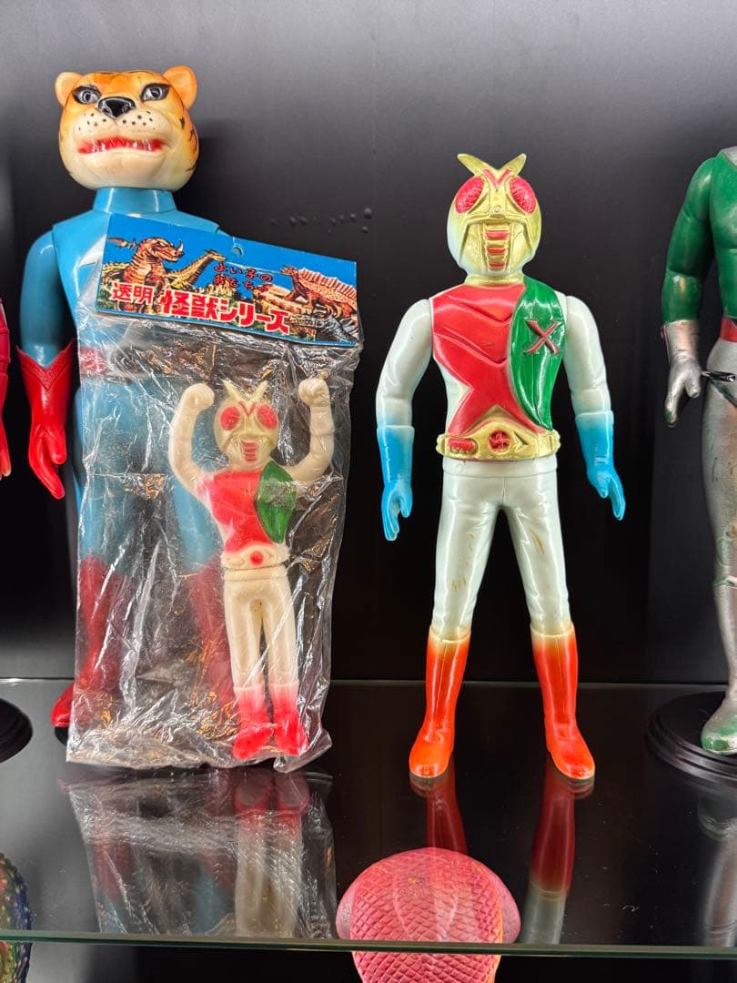 エ*サ様 【当時物】仮面ライダーX 無版権 パチソフビ 当時物、パチ無版権ソフビ 仮面ライダーエックス