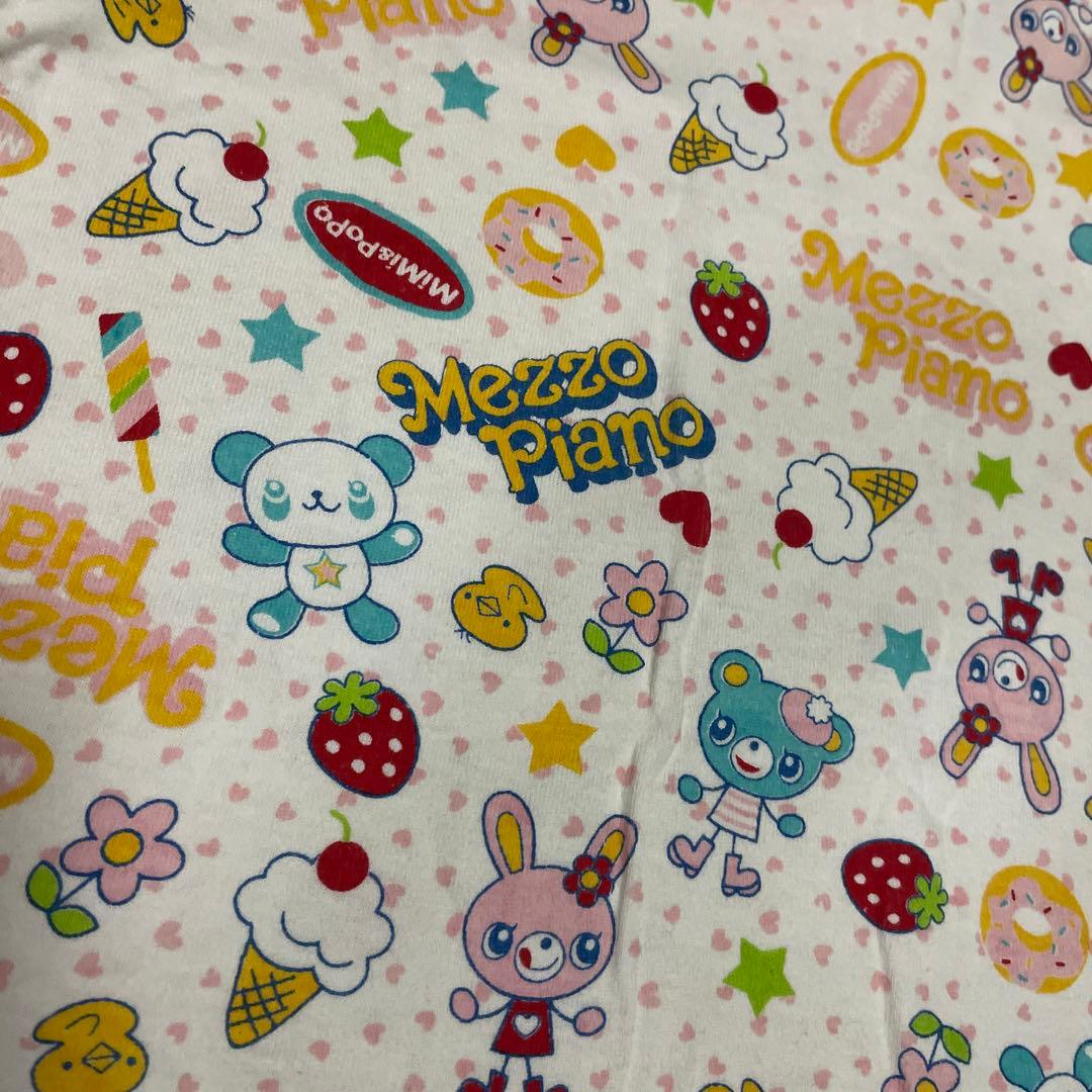 ♦️ メゾピアノ Tシャツ 90と95ソフトクリームみみちゃんぽぽちゃん棉