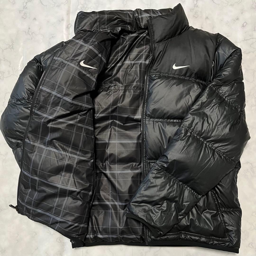 NIKE リバーシブル ダウンジャケット ヌプシ チェック - メルカリ