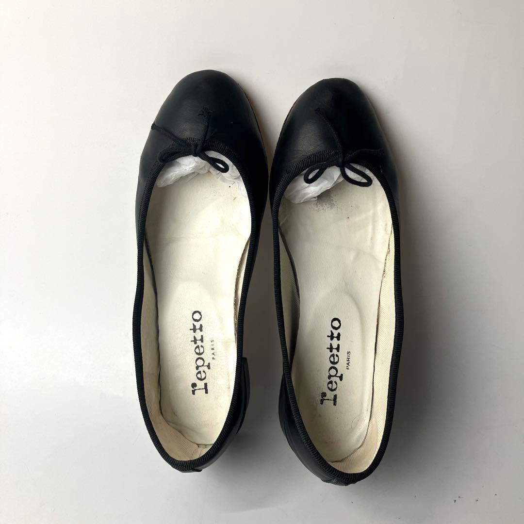 美品】repetto カミーユ リボン バレエシューズ 太ヒール 黒 36 - メルカリ