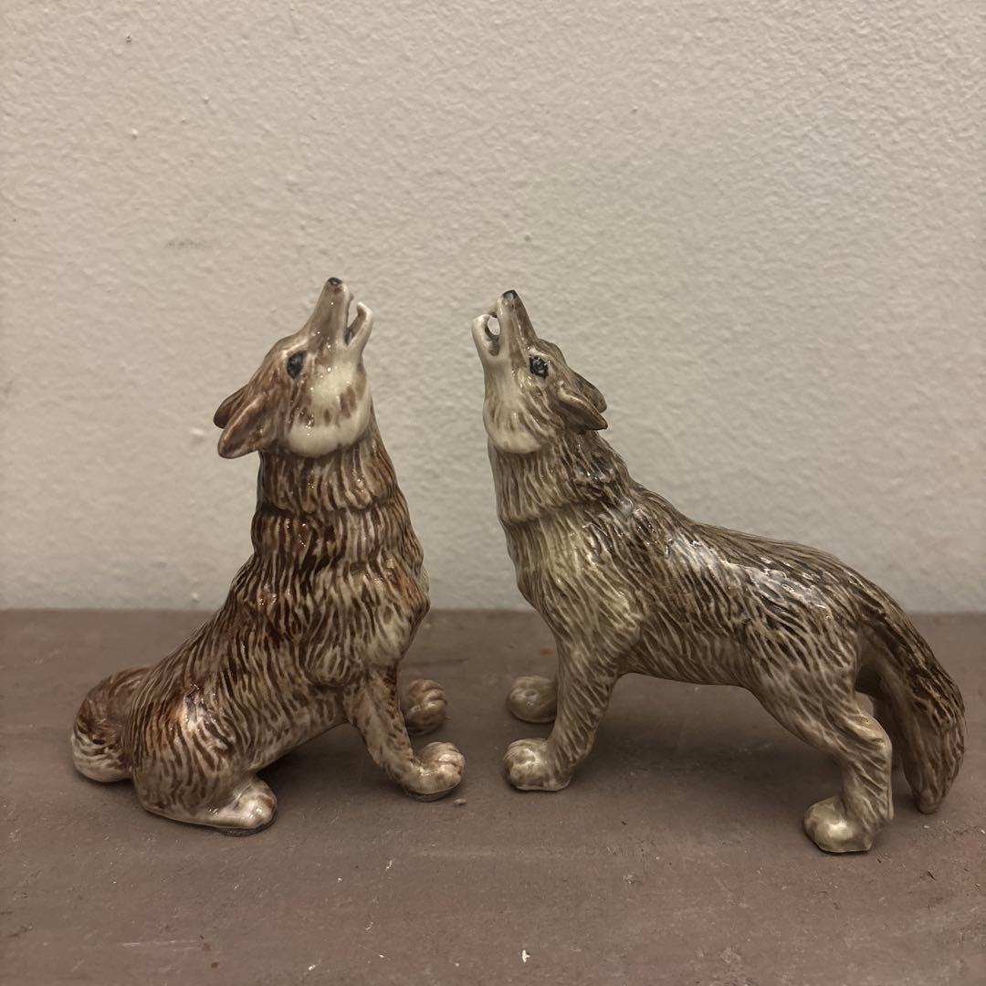 オオカミ　フィギュリン　ペア　レア W-138-Smokybeige | ボークス公式 ドルフィーオンラインストア