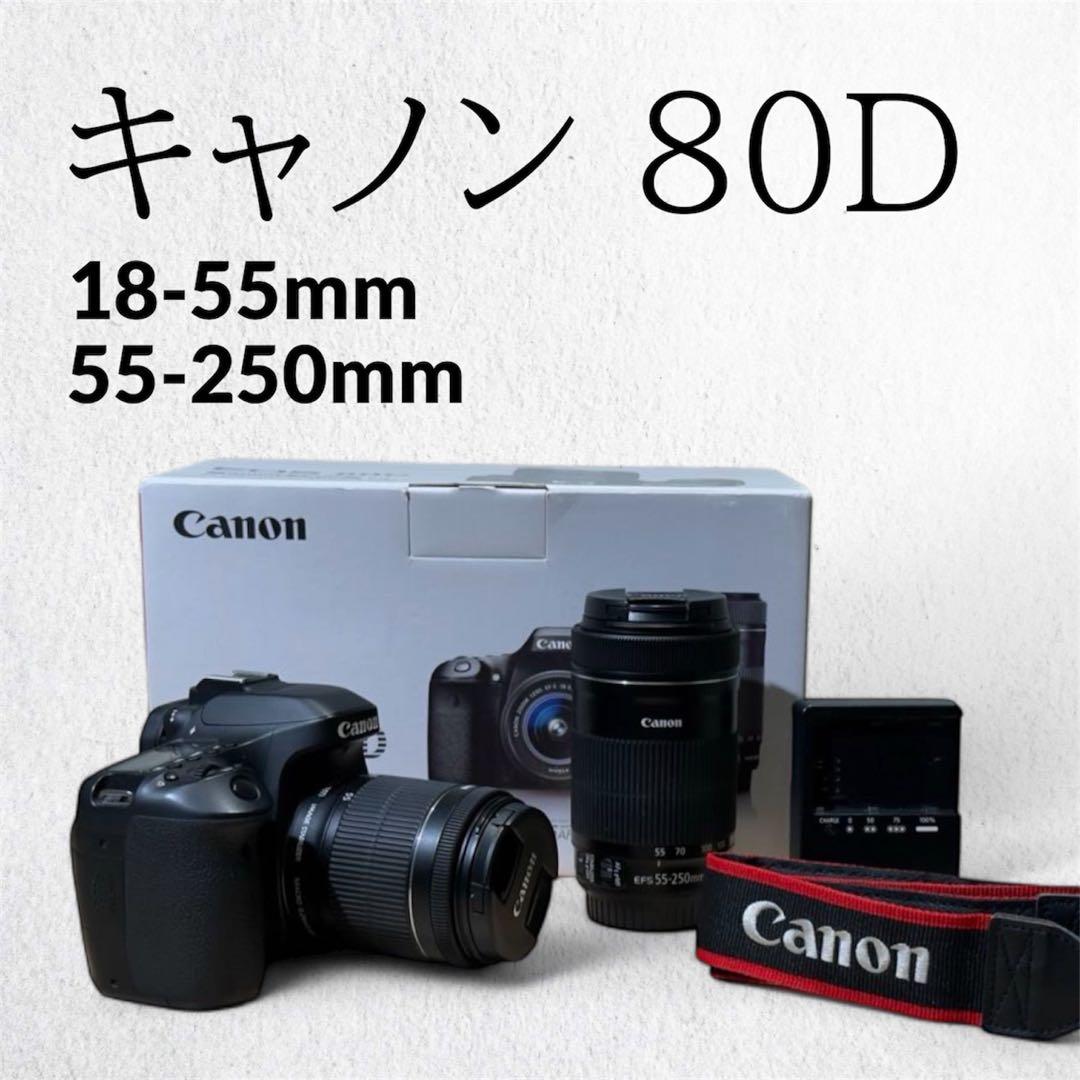 Canon EOS 80D カメラ レンズ2本セット キヤノン（Canon） Canon EOS 80D ダブルレンズセット カメラ レンズ