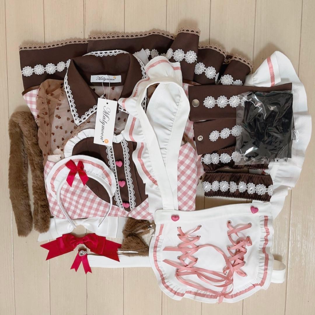 malymoon ラブハートブラウニーキャットメイド バレンタイン コスプレ